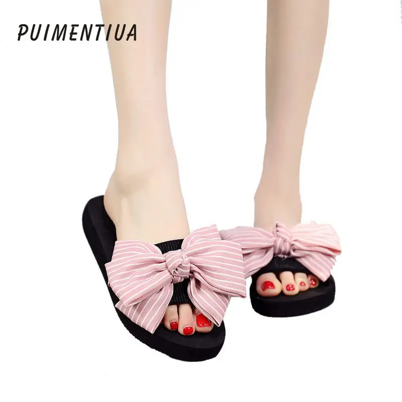 Puimentiua Women Bow Summer Sandals Slipper Outdoor Flip-flops Beach Shoes Fashion Female Casual flower Slipper chanclas mujer
Puimentiua Women Bow Summer Sandals Slipper Outdoor Flip-flops Beach Shoes Fashion Female Casual flower Slipper chanclas mujer