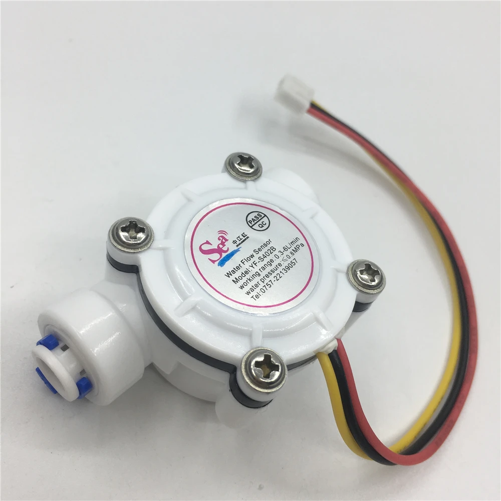 YF-S402B Sea plastic flow sensor meter Turbine hall effect for drinking coffee RO machine
YF-S402B Sea plastic flow sensor meter Turbine hall effect for drinking coffee RO machine