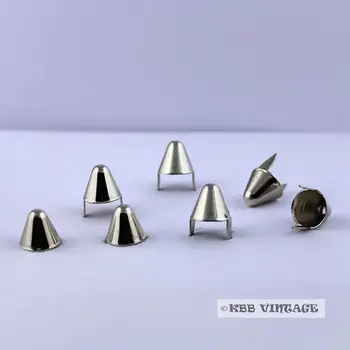 100 pc Metal Punk Studs Gothic Cone Studs Rock DIY Spikes 1/2'' silver 
100 pc Metal Punk Studs Gothic Cone Studs Rock DIY Spikes 1/2'' silver