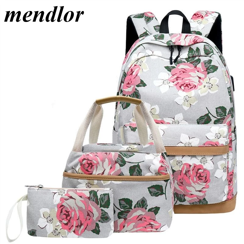 3 Pcs School Backpacks for Teen Girls School Bags Lightweight Kids Bags Children Travel Floral Canvas Backpack Bookbags Set
3 Pcs School Backpacks for Teen Girls School Bags Lightweight Kids Bags Children Travel Floral Canvas Backpack Bookbags Set
