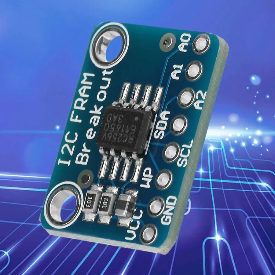 MB85RC256V FRAM Breakout Memory 32KB I2C Non-Volatile FRAM Breakout Board crimp connector
MB85RC256V FRAM Breakout Memory 32KB I2C Non-Volatile FRAM Breakout Board crimp connector