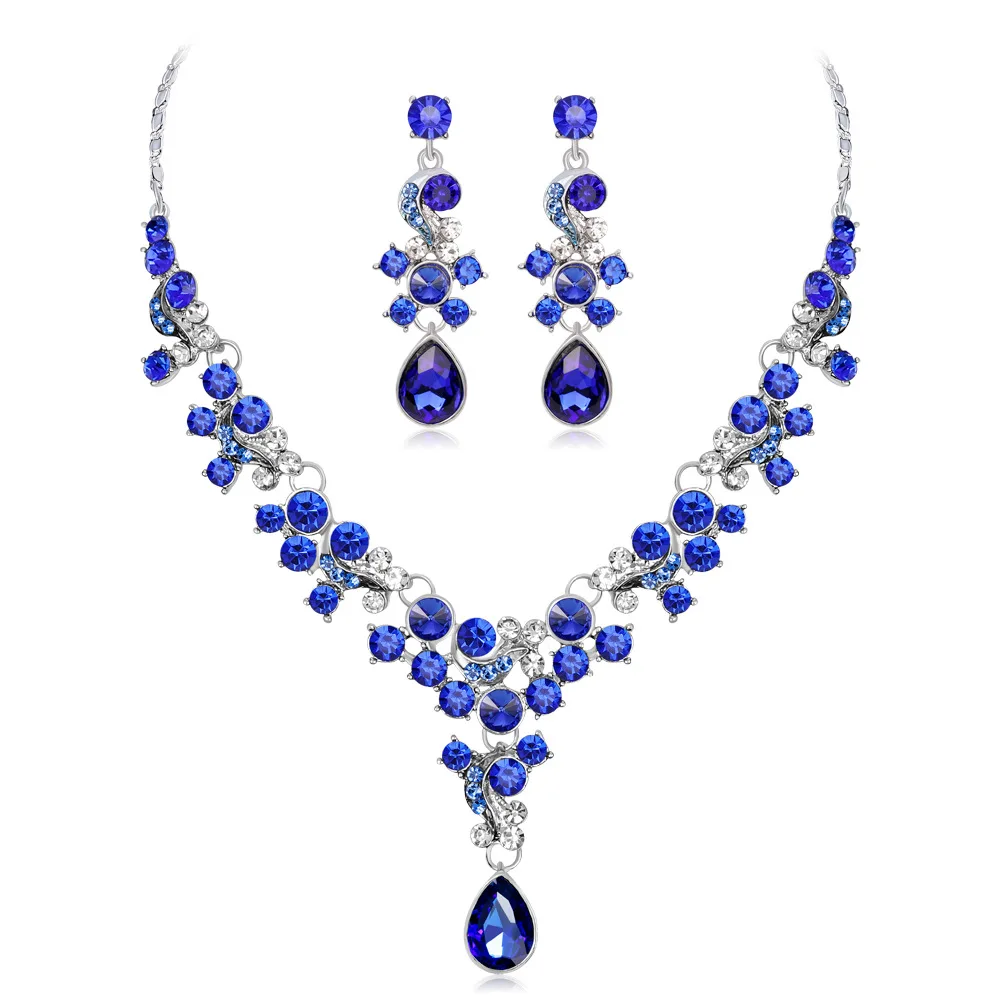 Luxury gem earrings Necklace two jewelry sets Bride dress necklac with earrings wedding party jewelry for woman
Luxury gem earrings Necklace two jewelry sets Bride dress necklac with earrings wedding party jewelry for woman