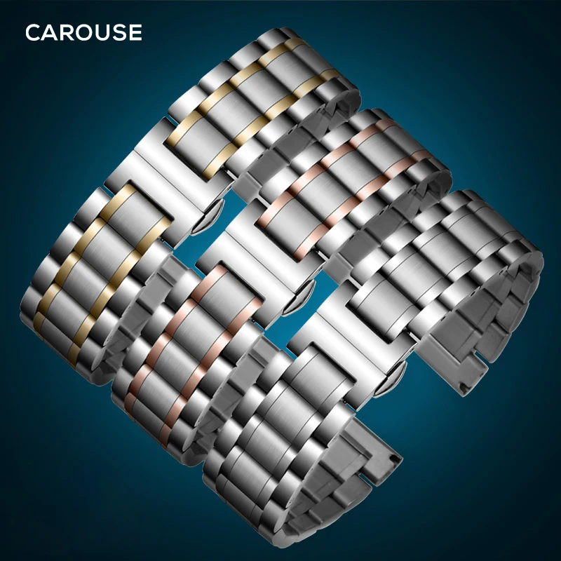 Ремешок Carouse из нержавеющей стали для часов металлический звеньевой браслет