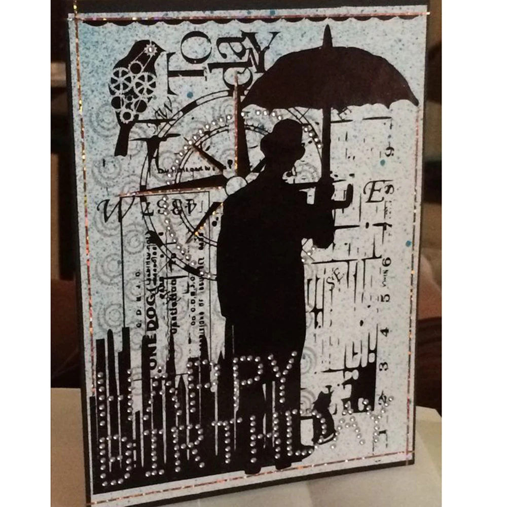 Umbrella&Men Metal Cutting Dies Stencils for Scrapbooking Photo Album Decorative Embossing Cards Making DIY Crafts Cutter Punch
Umbrella&Men Metal Cutting Dies Stencils for Scrapbooking Photo Album Decorative Embossing Cards Making DIY Crafts Cutter Punch