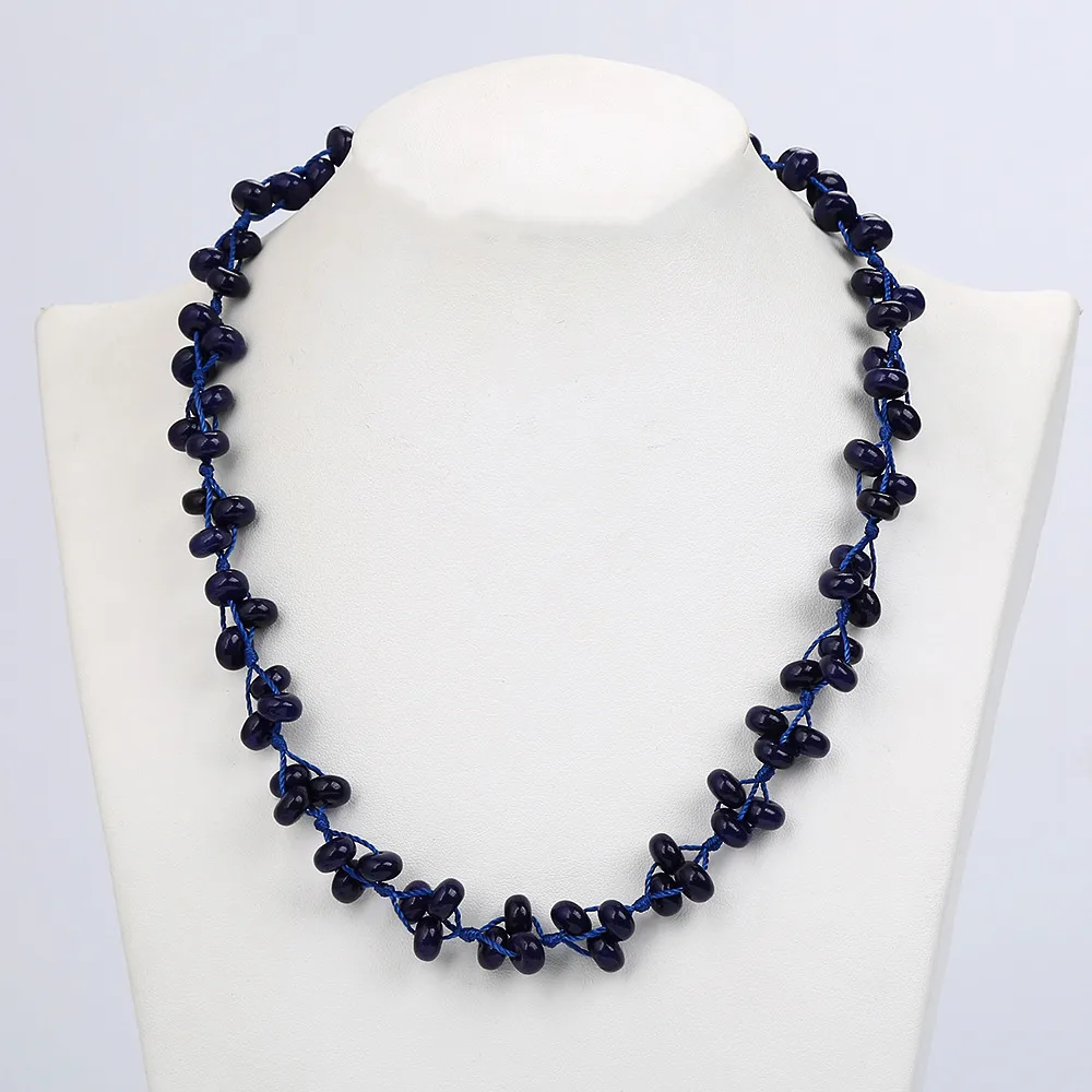 Blue Crystal Beads Necklace Braided Necklace Natural Stone Crystal Lady Pendant Fashion Boutique Handmade Ball Chain Mujer Heart
Blue Crystal Beads Necklace Braided Necklace Natural Stone Crystal Lady Pendant Fashion Boutique Handmade Ball Chain Mujer Heart