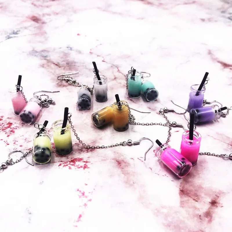 Creative Unique Bubble Pearl Milk Tea Drop Earrings Personality Resin Milk Tea Drink Earring for Girl Women Funny Party Jewelry
Creative Unique Bubble Pearl Milk Tea Drop Earrings Personality Resin Milk Tea Drink Earring for Girl Women Funny Party Jewelry