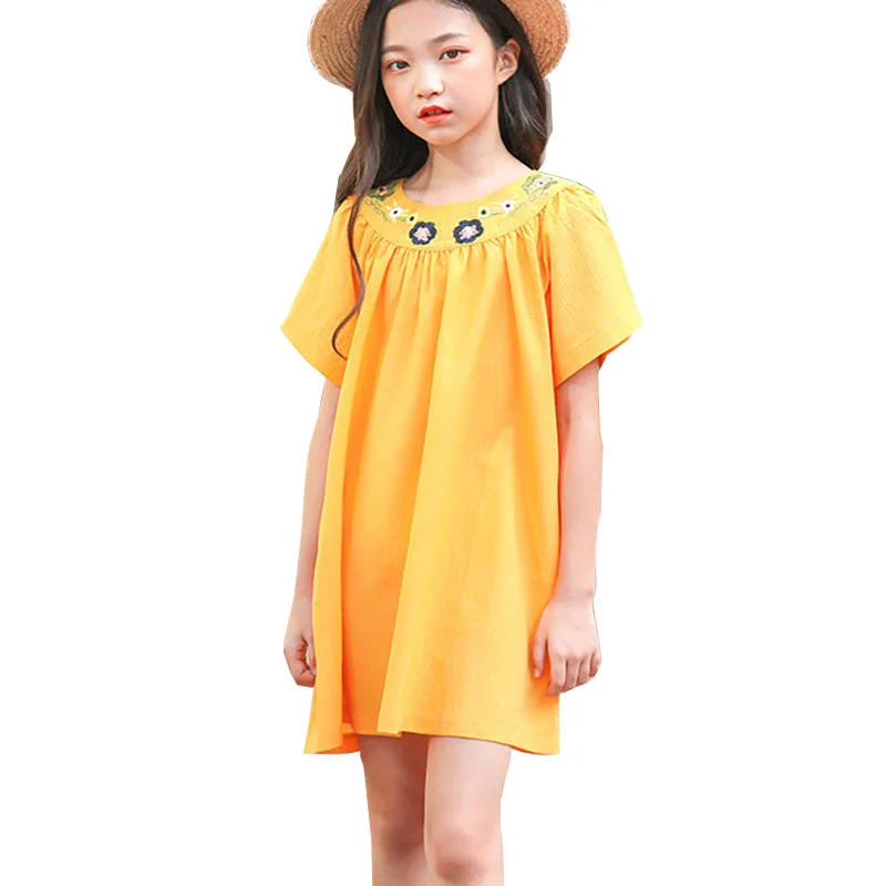 Summer Bohemian Girls Dress Teens Kids Cotton Linen flower embroidery princess party frocks Elegant vestidos 6 8 10 12 14 yrs
Summer Bohemian Girls Dress Teens Kids Cotton Linen flower embroidery princess party frocks Elegant vestidos 6 8 10 12 14 yrs