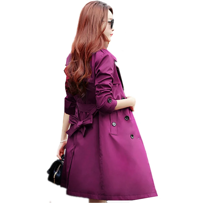 Women Trench Coat 2018 New Spring Autumn Fashion Plus Size Slim Long Overcoat Lady Casual Double-breasted Windbreaker Coat C164
Women Trench Coat 2018 New Spring Autumn Fashion Plus Size Slim Long Overcoat Lady Casual Double-breasted Windbreaker Coat C164