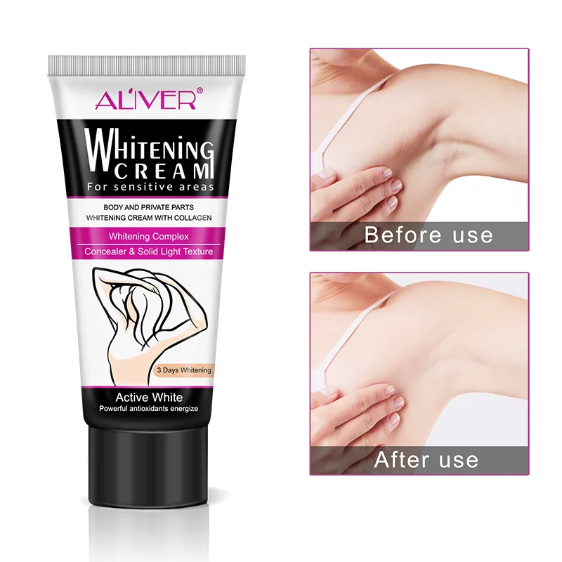 Brand ALIVER Underarm Whitening Cream Armpit Whitening Cream Legs Knees Private Parts Body Whitening Cream Korean Cosmetics
Brand ALIVER Underarm Whitening Cream Armpit Whitening Cream Legs Knees Private Parts Body Whitening Cream Korean Cosmetics