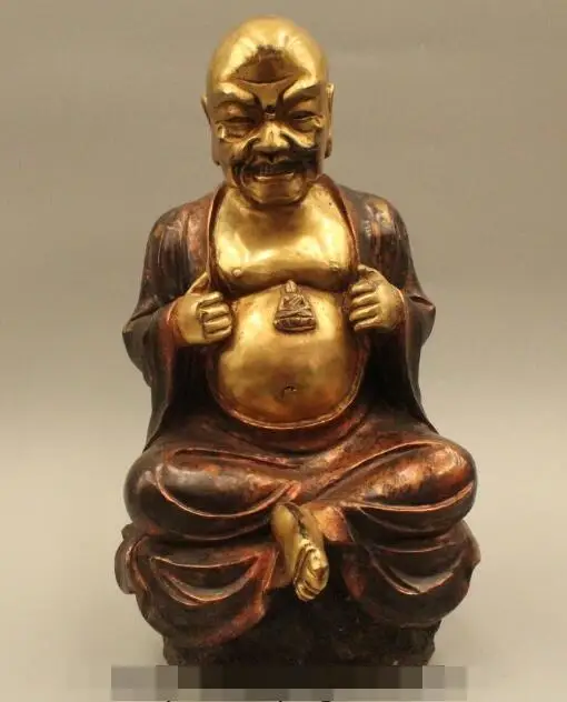 S6285 16" China Buddhism Folk Bronze Gild eighteen Bodhidharma arhat Buddha Statue D0318
S6285 16" China Buddhism Folk Bronze Gild eighteen Bodhidharma arhat Buddha Statue D0318