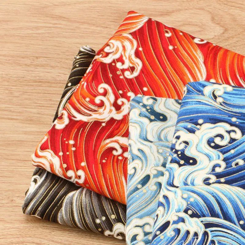 CF22 1yard*148cm Sea Wave Japanese Hot Stamping Fabric Bronzed DIY Quilting Patchwork Handmade Sewing Cotton Fabirc For Handbags
CF22 1yard*148cm Sea Wave Japanese Hot Stamping Fabric Bronzed DIY Quilting Patchwork Handmade Sewing Cotton Fabirc For Handbags