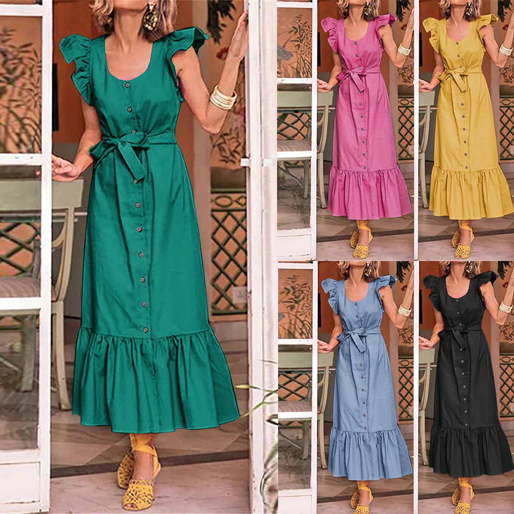 Engliend Style Womens Dress Holiday Sexy Ruffle Sleeve Bow Girls Dresses Fashion Ladies Beach Party Dress vestido de verano
Engliend Style Womens Dress Holiday Sexy Ruffle Sleeve Bow Girls Dresses Fashion Ladies Beach Party Dress vestido de verano