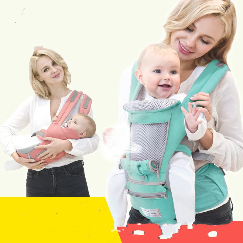 

Breathable Ergonomic carrier backpack Portable infant baby carrier Kangaroo hipseat heaps with sucks pad baby sling carrier wrap