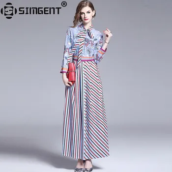 Simgent Dragon Printing Striped Dress Fashion Autumn Womens Elegant Bow Long Sleeve Maxi Slim Party Dress Robe Femme SG97152
Simgent Dragon Printing Striped Dress Fashion Autumn Womens Elegant Bow Long Sleeve Maxi Slim Party Dress Robe Femme SG97152