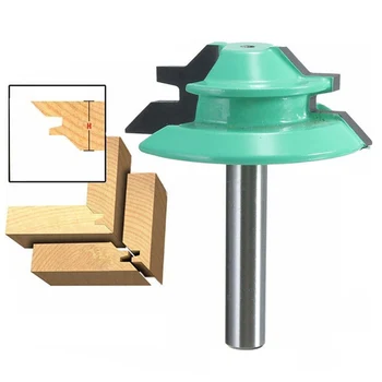45 Degree Lock Miter Router Bit 1-1/2" Diameter 1/4" Shank Wood Cutter For Wood Working Drilling
45 Degree Lock Miter Router Bit 1-1/2" Diameter 1/4" Shank Wood Cutter For Wood Working Drilling