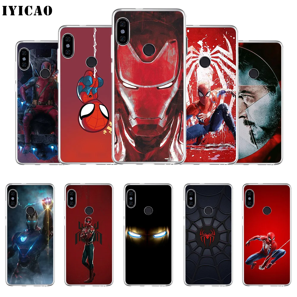 IYICAO Superheroes Iron Man Spider Man Soft Silicone Phone Case for Xiaomi Redmi 4A 5A 6A Note 7 6 5 Pro Plus Redmi 4X 5A Prime
IYICAO Superheroes Iron Man Spider Man Soft Silicone Phone Case for Xiaomi Redmi 4A 5A 6A Note 7 6 5 Pro Plus Redmi 4X 5A Prime