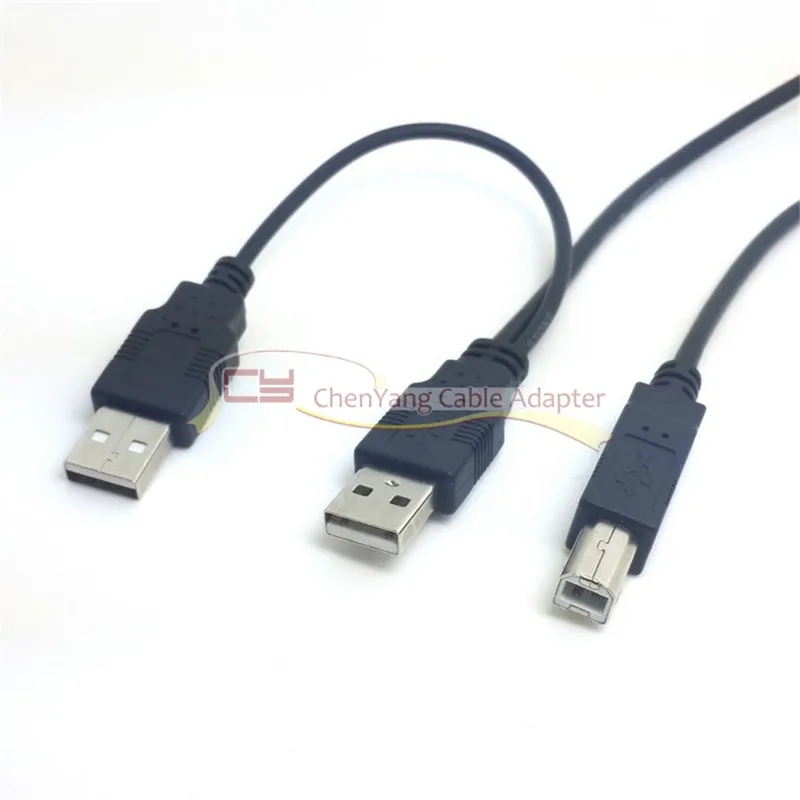 80cm Dual USB 2.0 Male to Standard B Male Y Cable for Printer & Scanner & External Hard Disk Drive
80cm Dual USB 2.0 Male to Standard B Male Y Cable for Printer & Scanner & External Hard Disk Drive