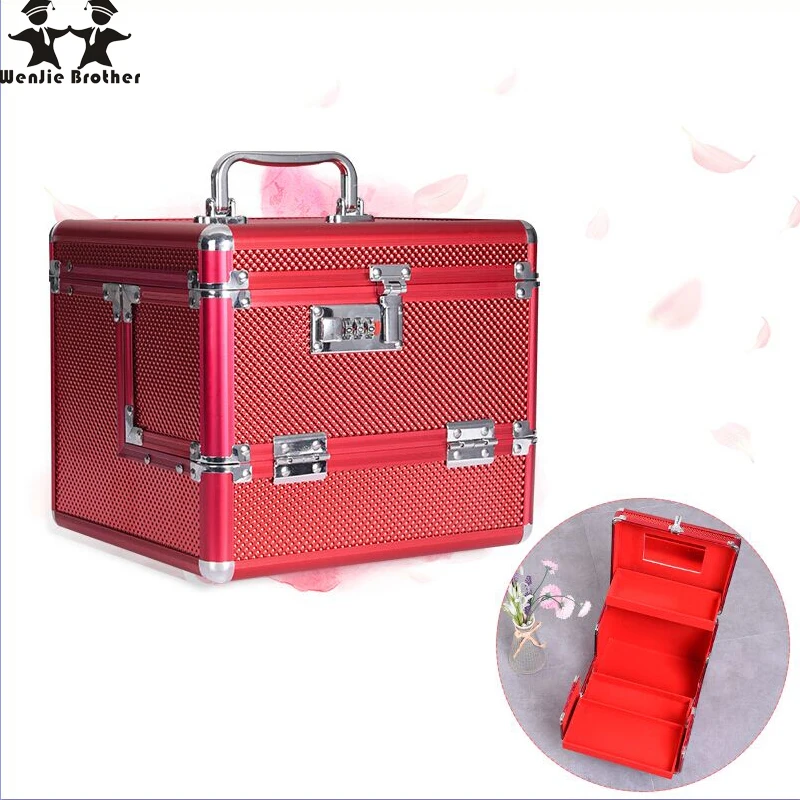 wenjie brother Professional Aluminium alloy Make up Box Makeup Case Beauty Case Cosmetic Bag Multi Tiers Lockable Jewelry Box
wenjie brother Professional Aluminium alloy Make up Box Makeup Case Beauty Case Cosmetic Bag Multi Tiers Lockable Jewelry Box