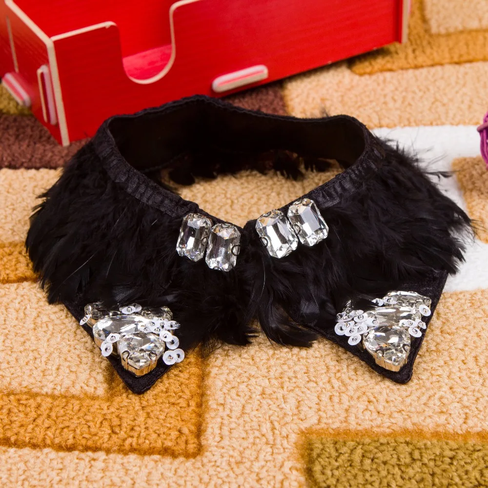 Women Korean Style Detachable Collars Diamond Crystal paillette Winter Sweater Detachable Shirt Sweater Feather Fake Collar
Women Korean Style Detachable Collars Diamond Crystal paillette Winter Sweater Detachable Shirt Sweater Feather Fake Collar