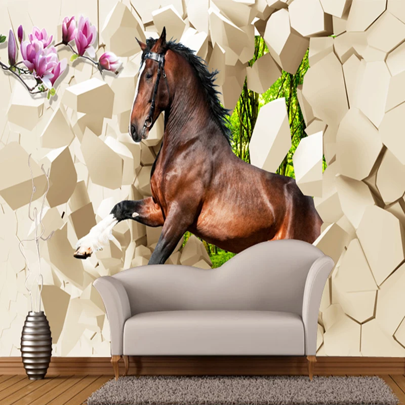 Custom Size 3D Photo Wallpapers Lifelike Animal Horse Study Room Background Modern Home Decor High Quality Non-woven Wall Mural
Custom Size 3D Photo Wallpapers Lifelike Animal Horse Study Room Background Modern Home Decor High Quality Non-woven Wall Mural
