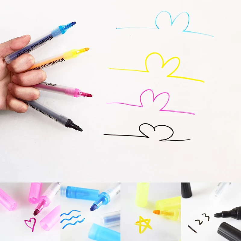 

Colored Erasable Chalk Marker Pen For Art Painting Glass Chalkboard Whiteboard Office School Supplies Markers Teaching Tools