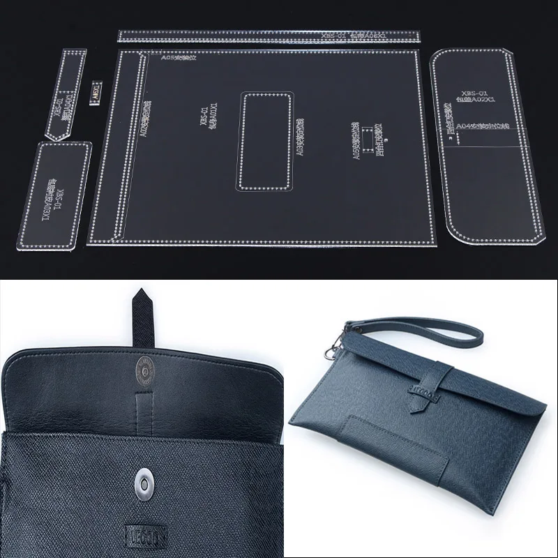1set DIY men's handbag mold hand bag hand-made leather plate pattern acrylic design durable template 27.5x16x2.5cm
1set DIY men's handbag mold hand bag hand-made leather plate pattern acrylic design durable template 27.5x16x2.5cm