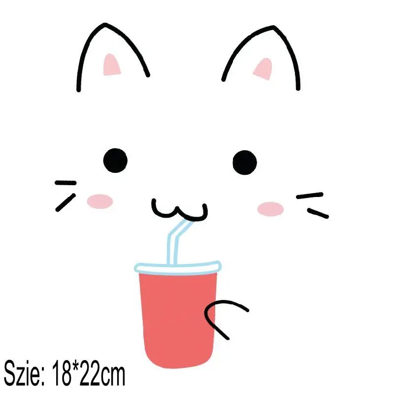 18x22cm drink cat Iron On Stickers Washable Appliques A-level Patches Heat Transfer For DIY T-shirt Accessory Clothes Jeans
18x22cm drink cat Iron On Stickers Washable Appliques A-level Patches Heat Transfer For DIY T-shirt Accessory Clothes Jeans