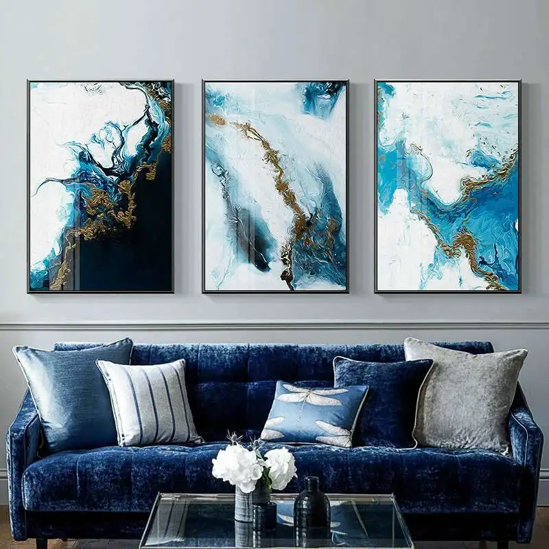 Blue Golden Color Canvas Art Decorative Abstract Wall Art Painting Canvas Paintings on The Wall Pictures for Living Room
Blue Golden Color Canvas Art Decorative Abstract Wall Art Painting Canvas Paintings on The Wall Pictures for Living Room