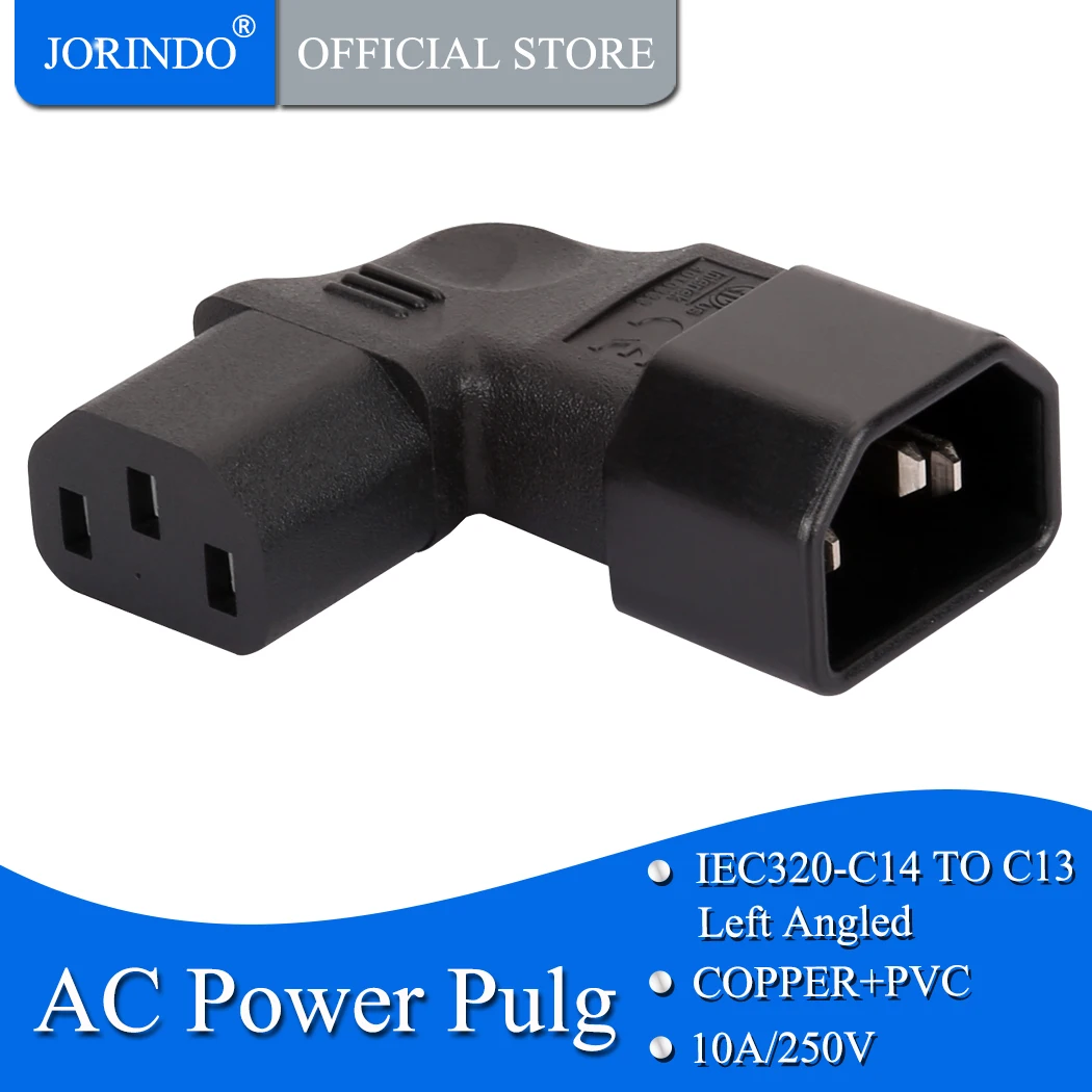 JORINDO IEC C14 TO C13, Left Right Bend Power Adapter IEC320 onnector Converter Male To Female Socket Chassis Conversion Plug
JORINDO IEC C14 TO C13, Left Right Bend Power Adapter IEC320 onnector Converter Male To Female Socket Chassis Conversion Plug