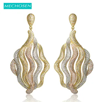 MECHOSEN Special Design Waves Shape Big Drop Earrings For Women Mirco Paved Zirconia Naija Wedding Decoration Jewelry Oorbellen
MECHOSEN Special Design Waves Shape Big Drop Earrings For Women Mirco Paved Zirconia Naija Wedding Decoration Jewelry Oorbellen