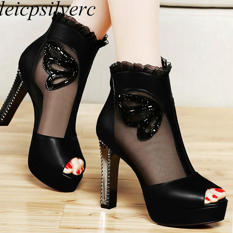Women Sandals 2019 New Sexy Fashion Spring Summer Pu Air Mesh Peep Toe Zip High Heels Platform Party Wedding Shoes Black Beige
Women Sandals 2019 New Sexy Fashion Spring Summer Pu Air Mesh Peep Toe Zip High Heels Platform Party Wedding Shoes Black Beige
