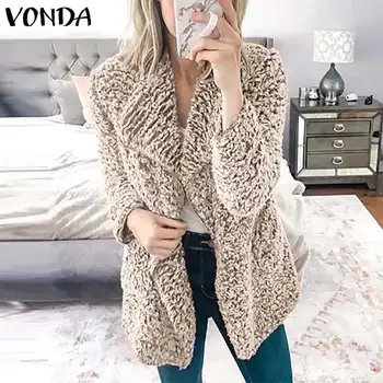 VODNA Women 2019 Autumn Winter Warm Faux Fur Jackets Coat Long Sleeve Outwear Casual Streetwear Plus Size Femme Solid Cardigan
VODNA Women 2019 Autumn Winter Warm Faux Fur Jackets Coat Long Sleeve Outwear Casual Streetwear Plus Size Femme Solid Cardigan
