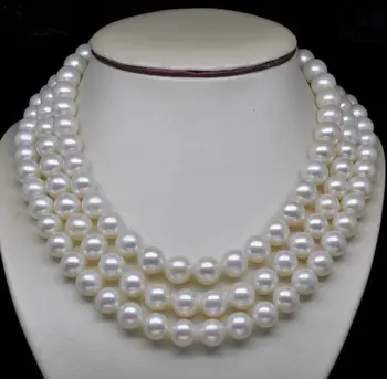 Hot selling free shipping******** Noblest Triple Strand AAA+ 9-8 MM White Pearl Necklace 14K Gold Clasp
Hot selling free shipping******** Noblest Triple Strand AAA+ 9-8 MM White Pearl Necklace 14K Gold Clasp