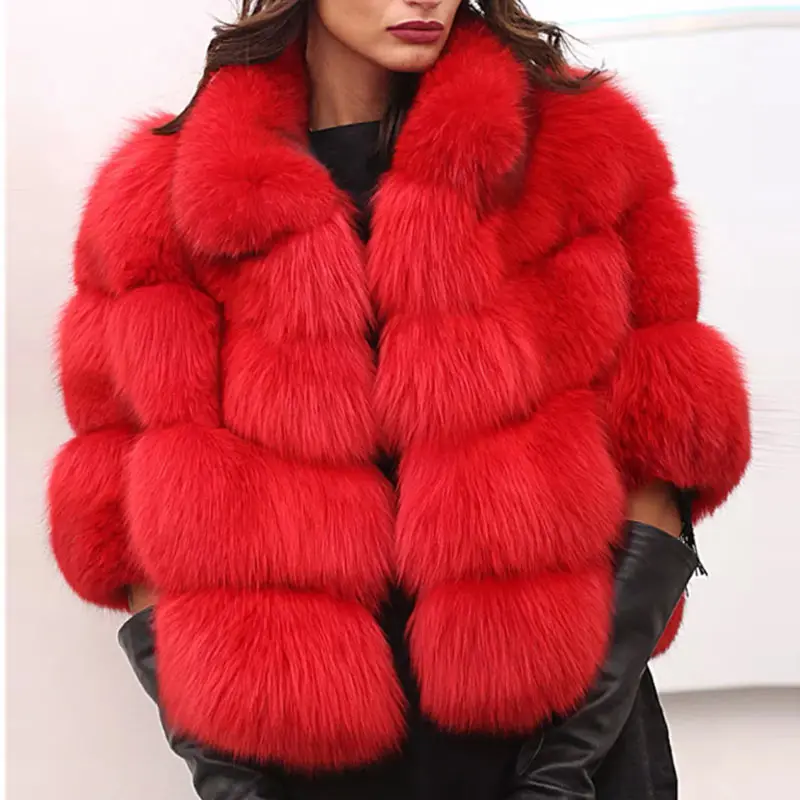 Furealux Natural Real Fox Fur Coat With short sleeves Fashion Warm Thick Fox Fur Jackets Stand Collar And Coats Fashion Big Sale
Furealux Natural Real Fox Fur Coat With short sleeves Fashion Warm Thick Fox Fur Jackets Stand Collar And Coats Fashion Big Sale