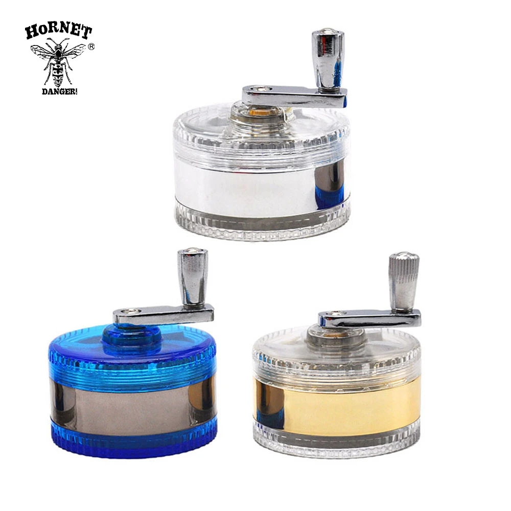 HORNET Metal & Acrylic Smoking Grinder 56MM 3 Piece Metal Tobacco Crusher Hand Crank Muller Mill Pollinator Grinders
HORNET Metal & Acrylic Smoking Grinder 56MM 3 Piece Metal Tobacco Crusher Hand Crank Muller Mill Pollinator Grinders