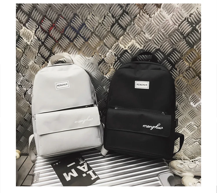 Menghuo 2pcs:set Backpack Bags for Teenager Girls Net Pocket Women School Bag Men Laptop Backpack Travel Bag Rucksack Mochilas_34-1_25