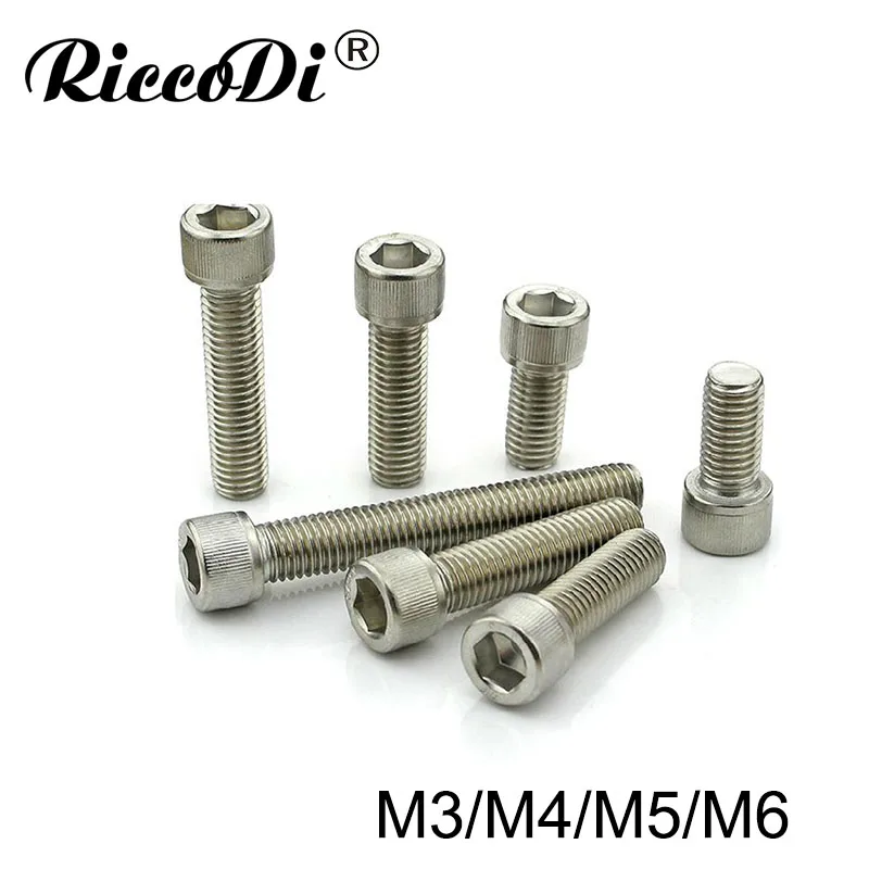 DIN912 M3/M4/M5/M6 304 Stainless Steel Hexagon Socket Head Cap Screws Inner Hex Socket Bicycle Bolt Metric Thread
DIN912 M3/M4/M5/M6 304 Stainless Steel Hexagon Socket Head Cap Screws Inner Hex Socket Bicycle Bolt Metric Thread