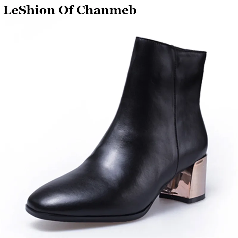 Size 34-43-44 Women's Natural Leather Ankle Boots Black Brown Office Ladies Thick Heels Winter Career Shoes Square Toe Booties
Size 34-43-44 Women's Natural Leather Ankle Boots Black Brown Office Ladies Thick Heels Winter Career Shoes Square Toe Booties