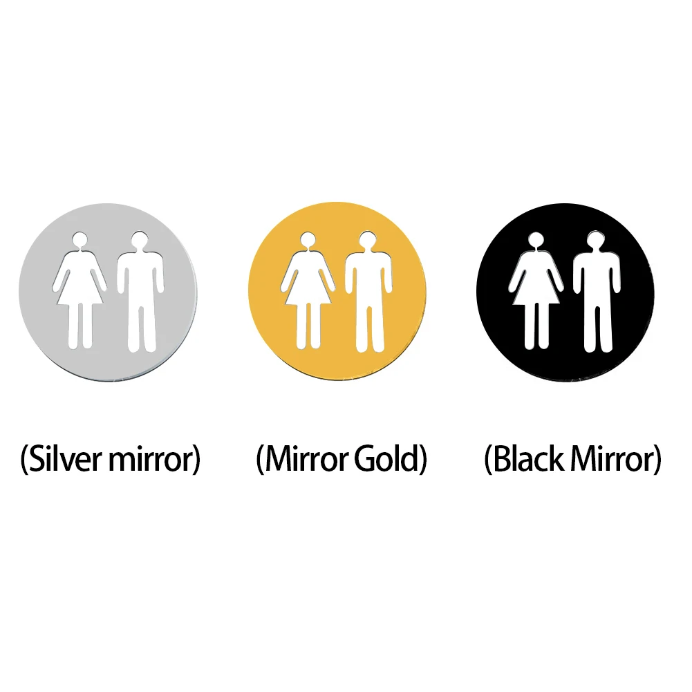3D DIY Decorative WC Distinguish Labeling Stickers Practical Home/Public Toilet Decor Acrylic Large Mirror Surface Wall Sticker
3D DIY Decorative WC Distinguish Labeling Stickers Practical Home/Public Toilet Decor Acrylic Large Mirror Surface Wall Sticker