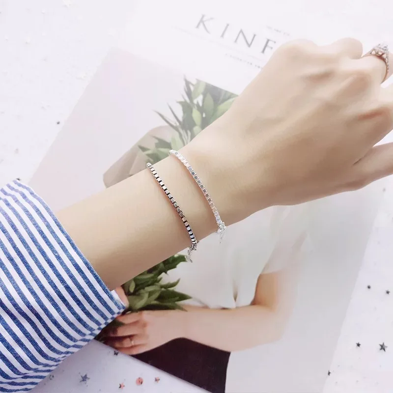 S925 sterling silver bracelet fashion simple square retro box bracelet personality hand jewelry
S925 sterling silver bracelet fashion simple square retro box bracelet personality hand jewelry