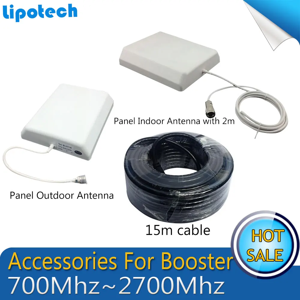 3G 2G 700Mhz to 2700MHz Panel Indoor Outdoor External Antenna 15m cable Accessorie for GSM UMTS Mobile Cell Phone Signal Booster
3G 2G 700Mhz to 2700MHz Panel Indoor Outdoor External Antenna 15m cable Accessorie for GSM UMTS Mobile Cell Phone Signal Booster