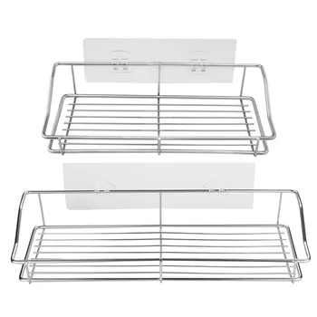 Bathroom storage rack wall-mounted shower caddy 2 pieces sticky bathroom storage rack kitchen rack organizer L0509
Bathroom storage rack wall-mounted shower caddy 2 pieces sticky bathroom storage rack kitchen rack organizer L0509