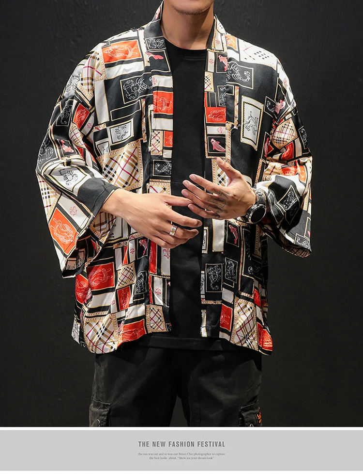 Korean Oversized Shirt Men Short Sleeve Vintage Summer Mens Shirts (36)