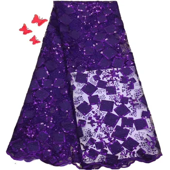 6 coors Noble purple African tulle lace fabric fashion sequins French net lace fabric with embroidery for party dress FZZ269
6 coors Noble purple African tulle lace fabric fashion sequins French net lace fabric with embroidery for party dress FZZ269