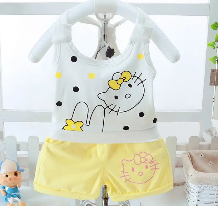 2017 Cartoon Summer Baby girl Clothing Set Tank Vest Top + Shorts Kid girl Summer Sleeveless Set Children girl Clothes Se
2017 Cartoon Summer Baby girl Clothing Set Tank Vest Top + Shorts Kid girl Summer Sleeveless Set Children girl Clothes Se
