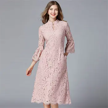 2019 Fashion Lace Full Lace Flare Sleeve Dress Sexy Women Mandarin Collar Large size Night Club Body con Party Dresses Wholesale
2019 Fashion Lace Full Lace Flare Sleeve Dress Sexy Women Mandarin Collar Large size Night Club Body con Party Dresses Wholesale