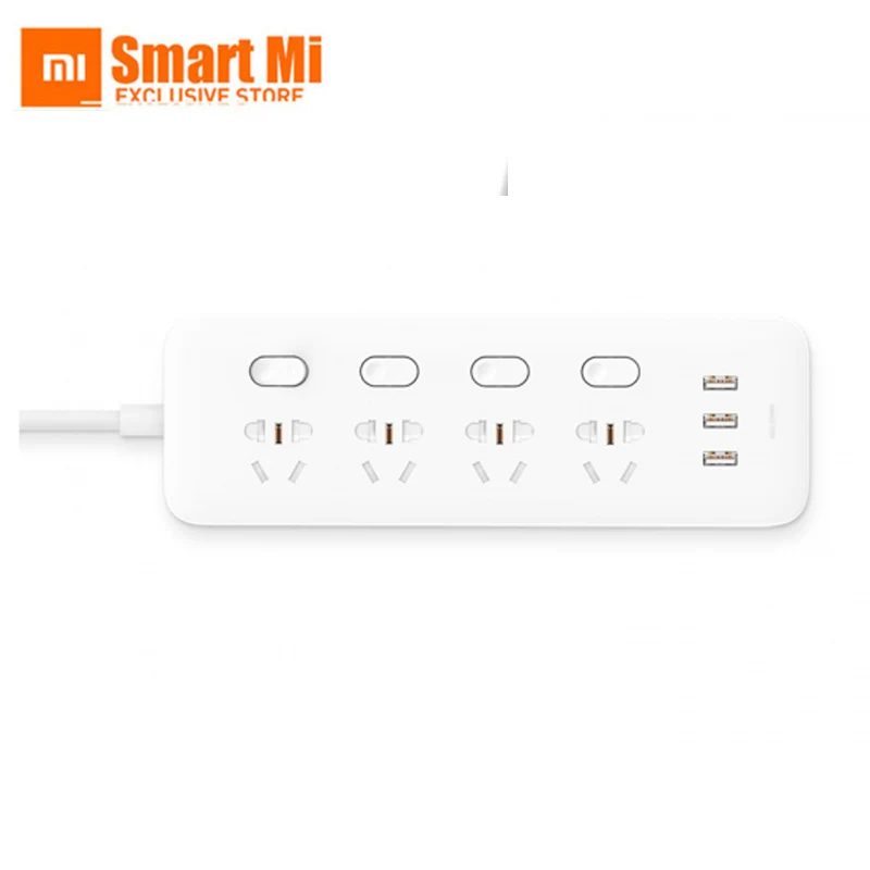 Xiaomi Mijia Power Strip 2.1A Fast Charging 3 USB Extension Socket Plug 4 Socket Sub-control Switch Adapter US UK EU AU 
Xiaomi Mijia Power Strip 2.1A Fast Charging 3 USB Extension Socket Plug 4 Socket Sub-control Switch Adapter US UK EU AU