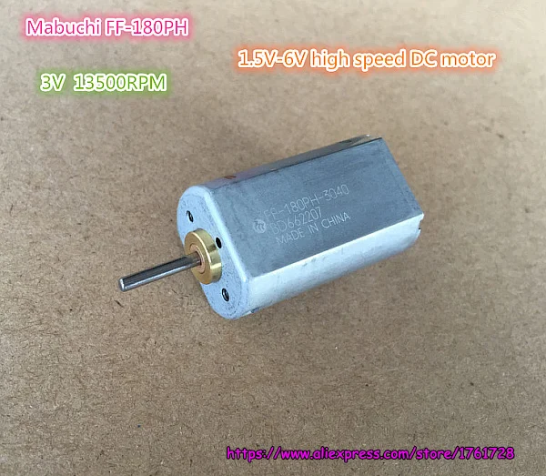 Brand new Mabuchi FF-180PH micro DC motor 1.5~6V 13500RPM high speed 180 DCmotor shaver/electric toothbrush motor ~
Brand new Mabuchi FF-180PH micro DC motor 1.5~6V 13500RPM high speed 180 DCmotor shaver/electric toothbrush motor ~