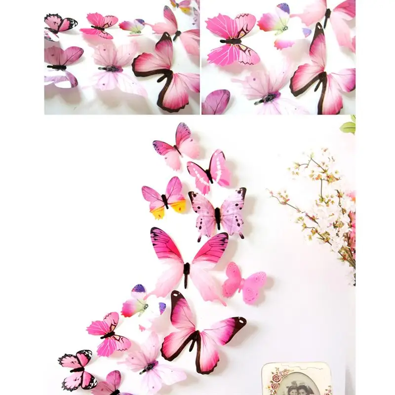 12pcs PVC 3D Butterfly Wall Stickers Removable Butterflies Stickers Mural Fridge Stickers Art Decals for Home Room Decoration
12pcs PVC 3D Butterfly Wall Stickers Removable Butterflies Stickers Mural Fridge Stickers Art Decals for Home Room Decoration