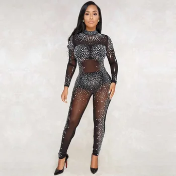 New Chic Beading 3 Pieces Set Bandage Jumpsuit 2018 Summer Mesh Sexy See Through Long Sleeve Celebrity Party Jumpsuits Wholesale
New Chic Beading 3 Pieces Set Bandage Jumpsuit 2018 Summer Mesh Sexy See Through Long Sleeve Celebrity Party Jumpsuits Wholesale